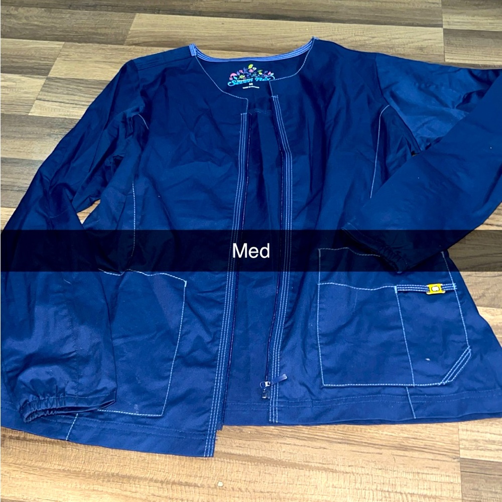 Wonder wink medium scrub jacket navy blue